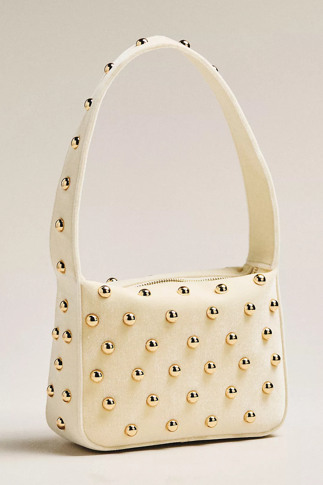By Anthropologie Studded Velvet Shoulder Bag
