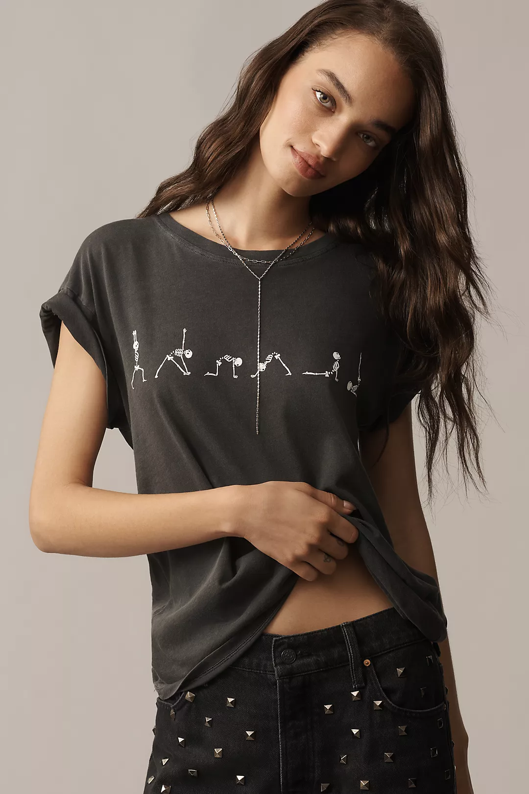 Self Contrast Skeleton Tee