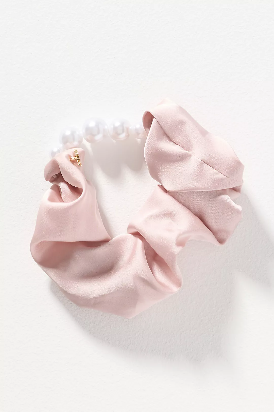 Lele Sadoughi Pearl Satin Scrunchie