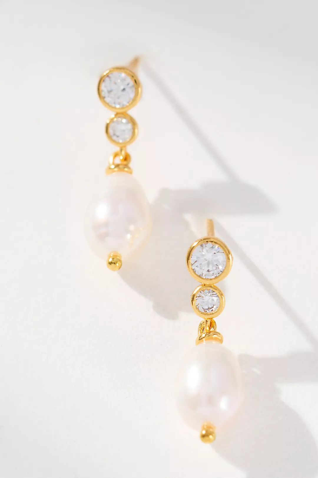 Crystal Pearl Drop Earrings