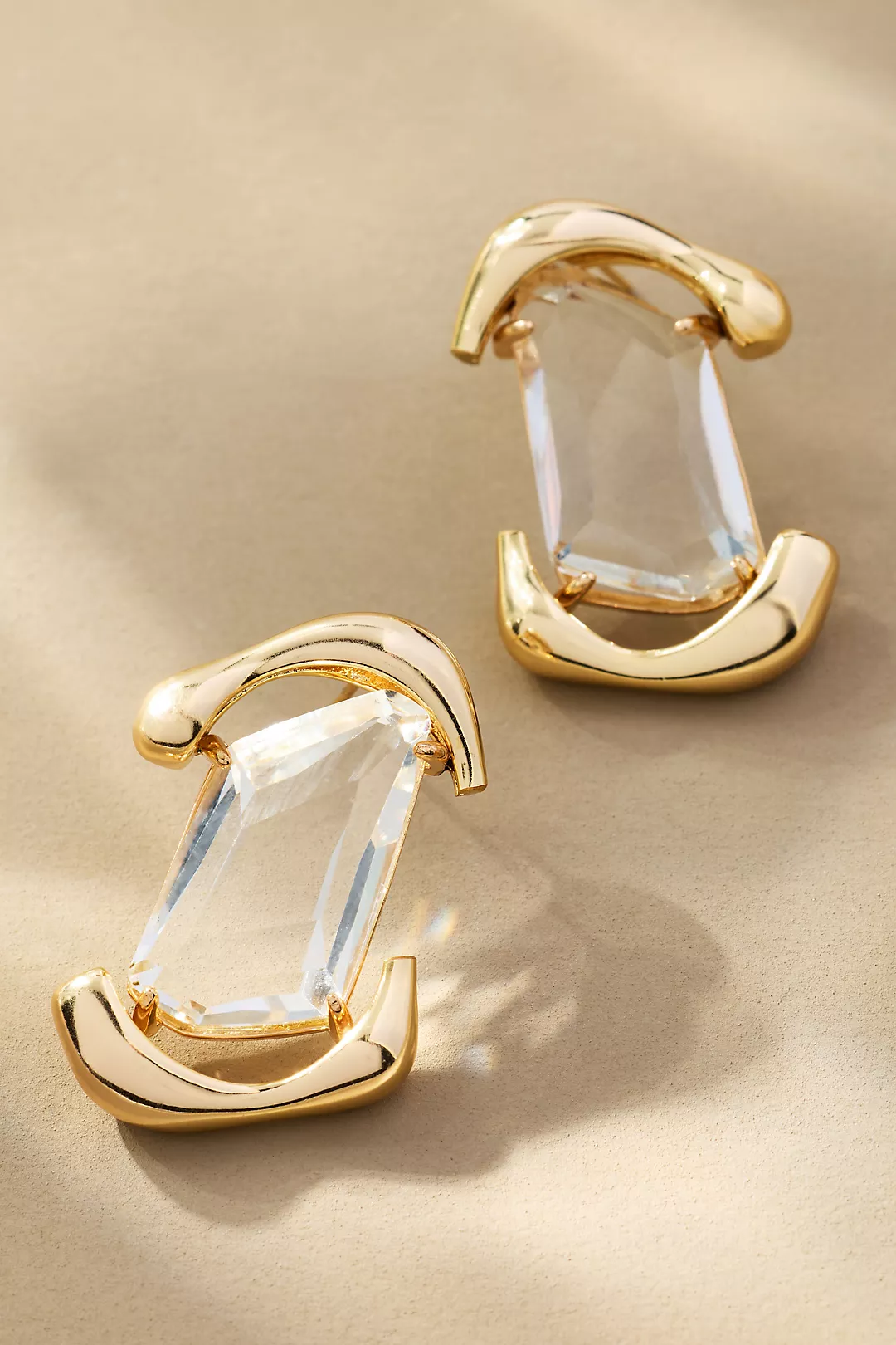 Framed Crystal Drop Earrings
