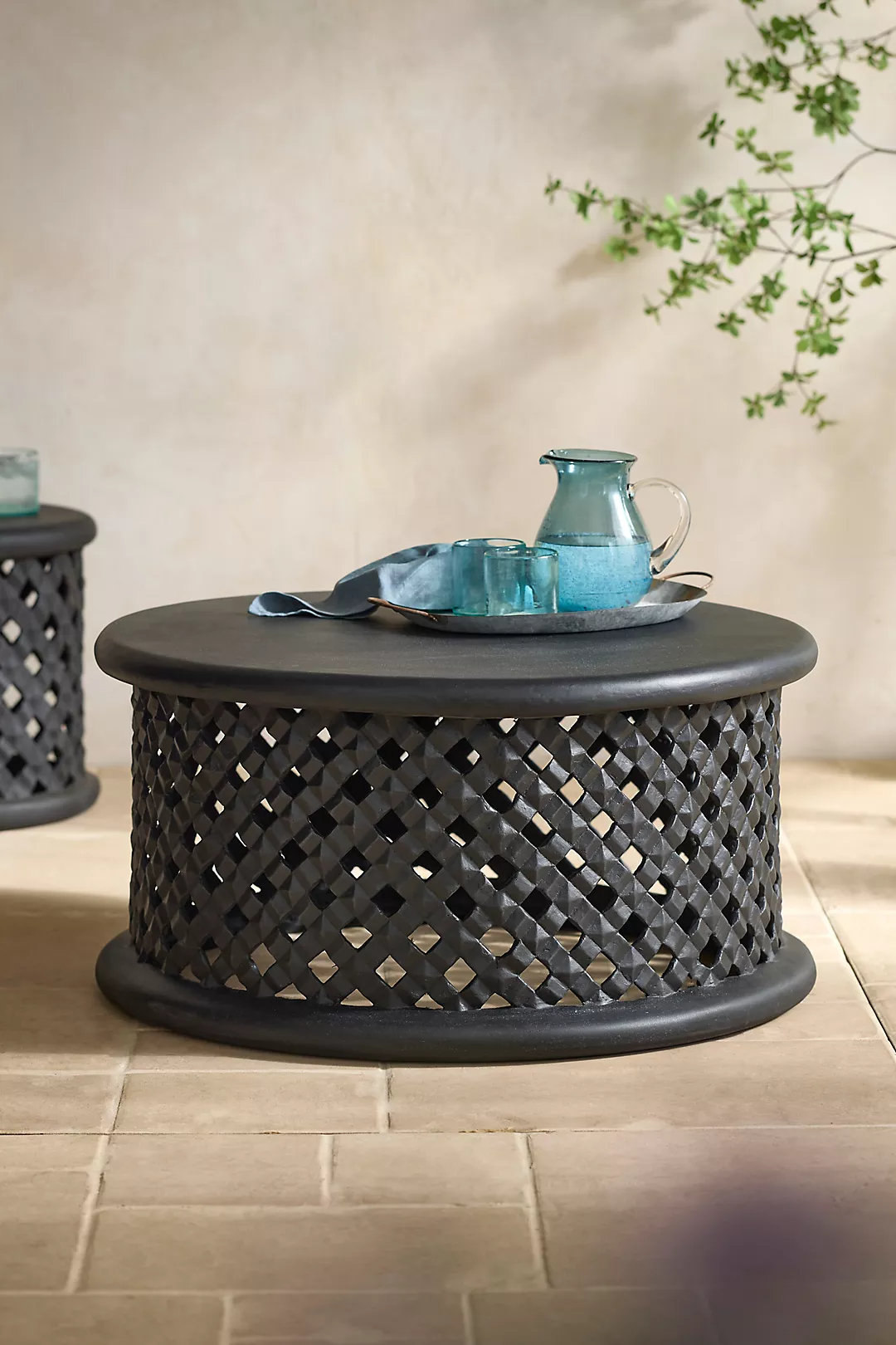 Latticework Stone Coffee Table