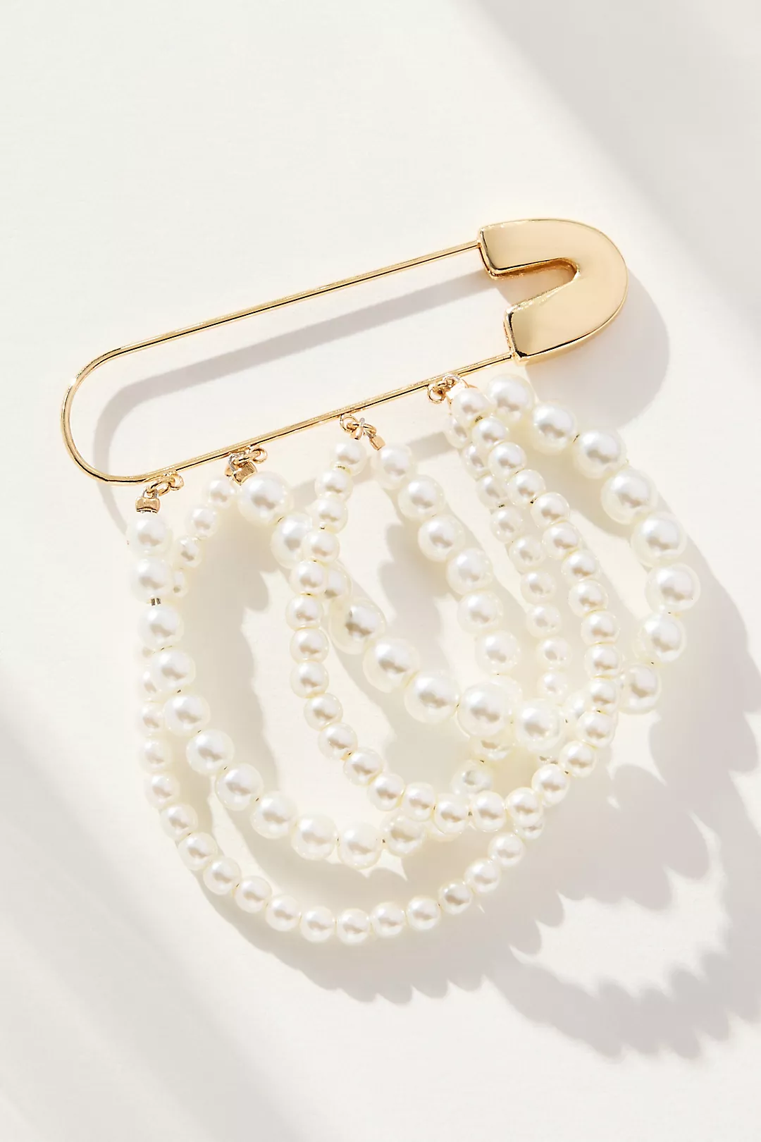 Paperclip Pearl Brooch