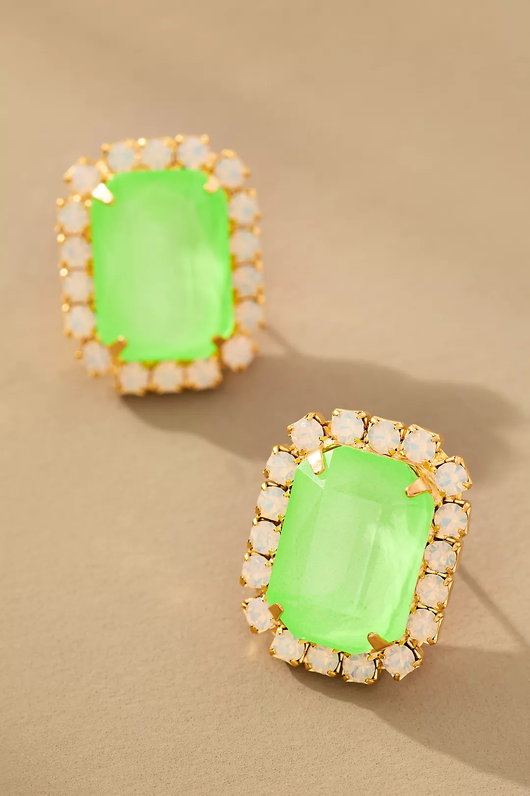 The Pink Reef Neon Gem Stud Earrings