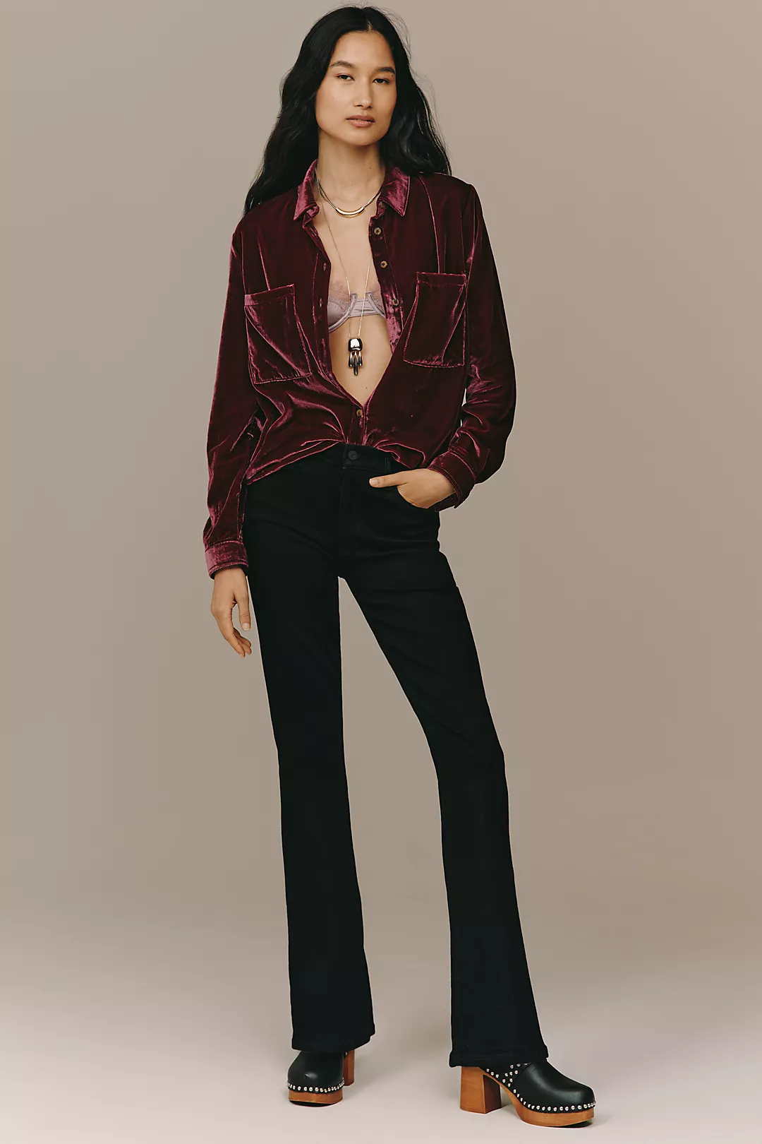 MOTHER The Weekender Mid-Rise Flare Jeans