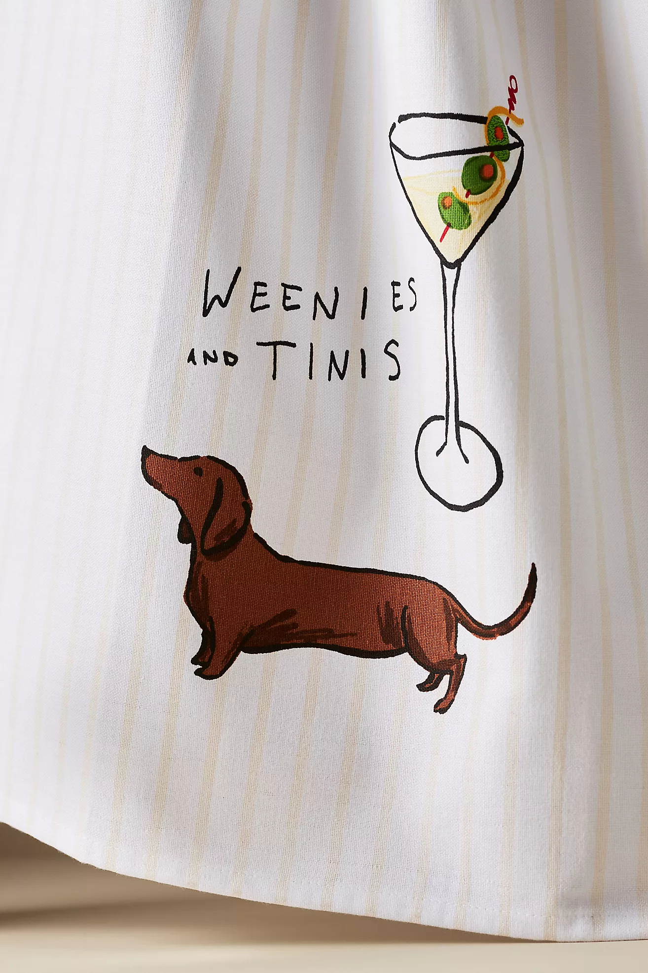 Weenies & Tinis Dish Towel
