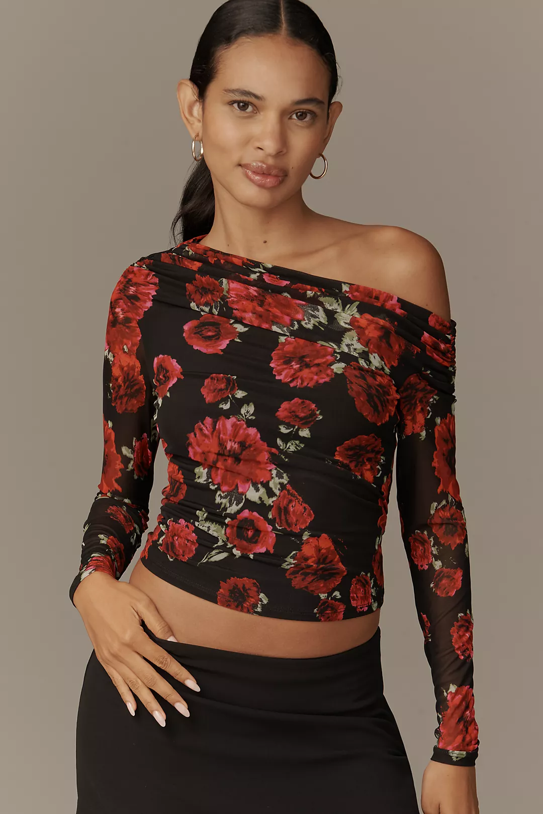 AFRM Barry Long-Sleeve Mesh Top