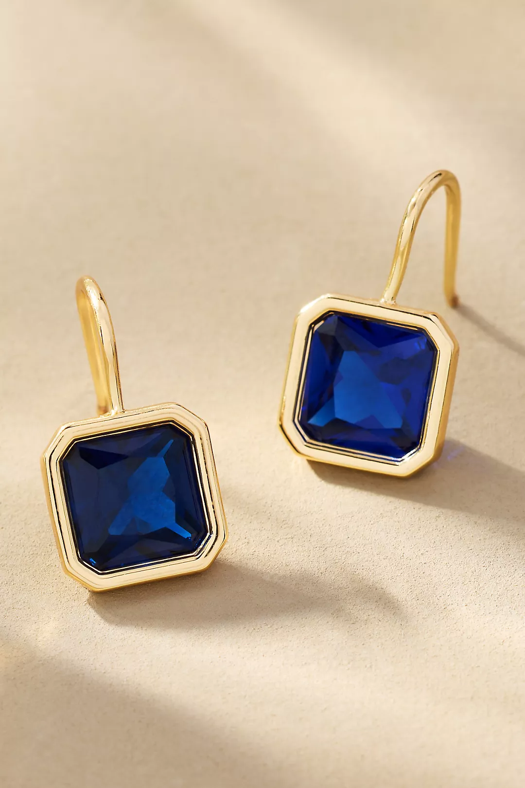 Square Gemstone Earrings