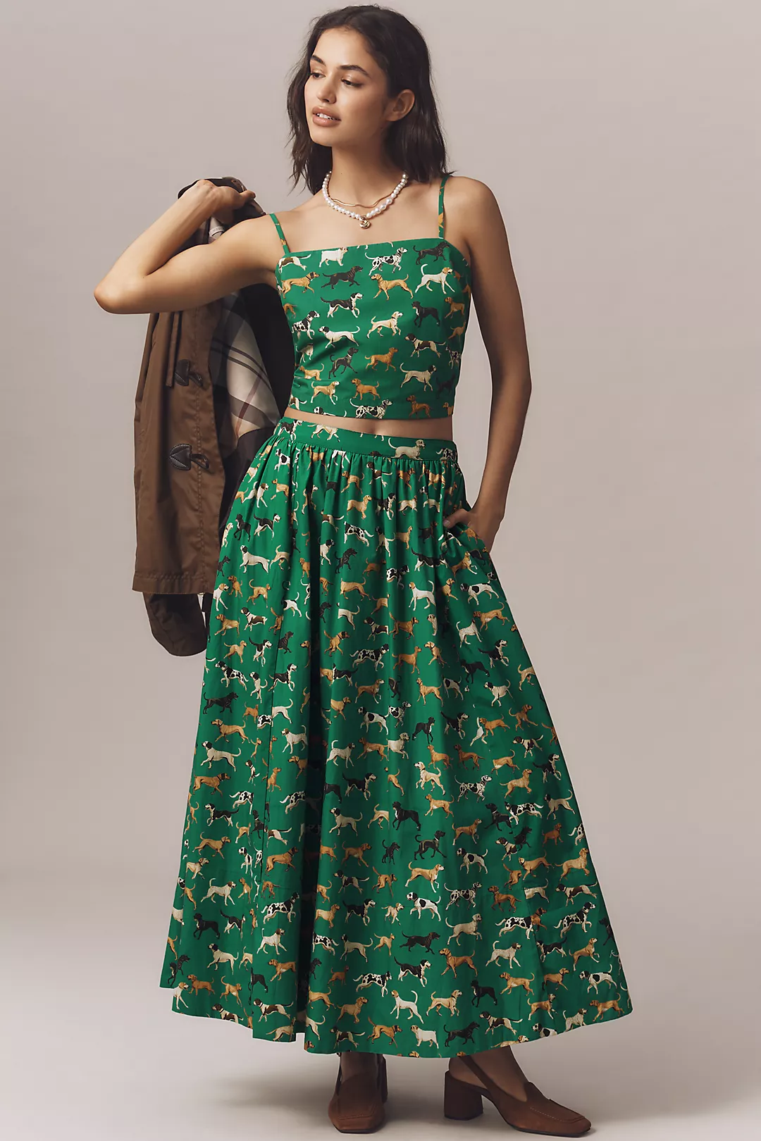 The Jacie Poplin Skirt by Maeve