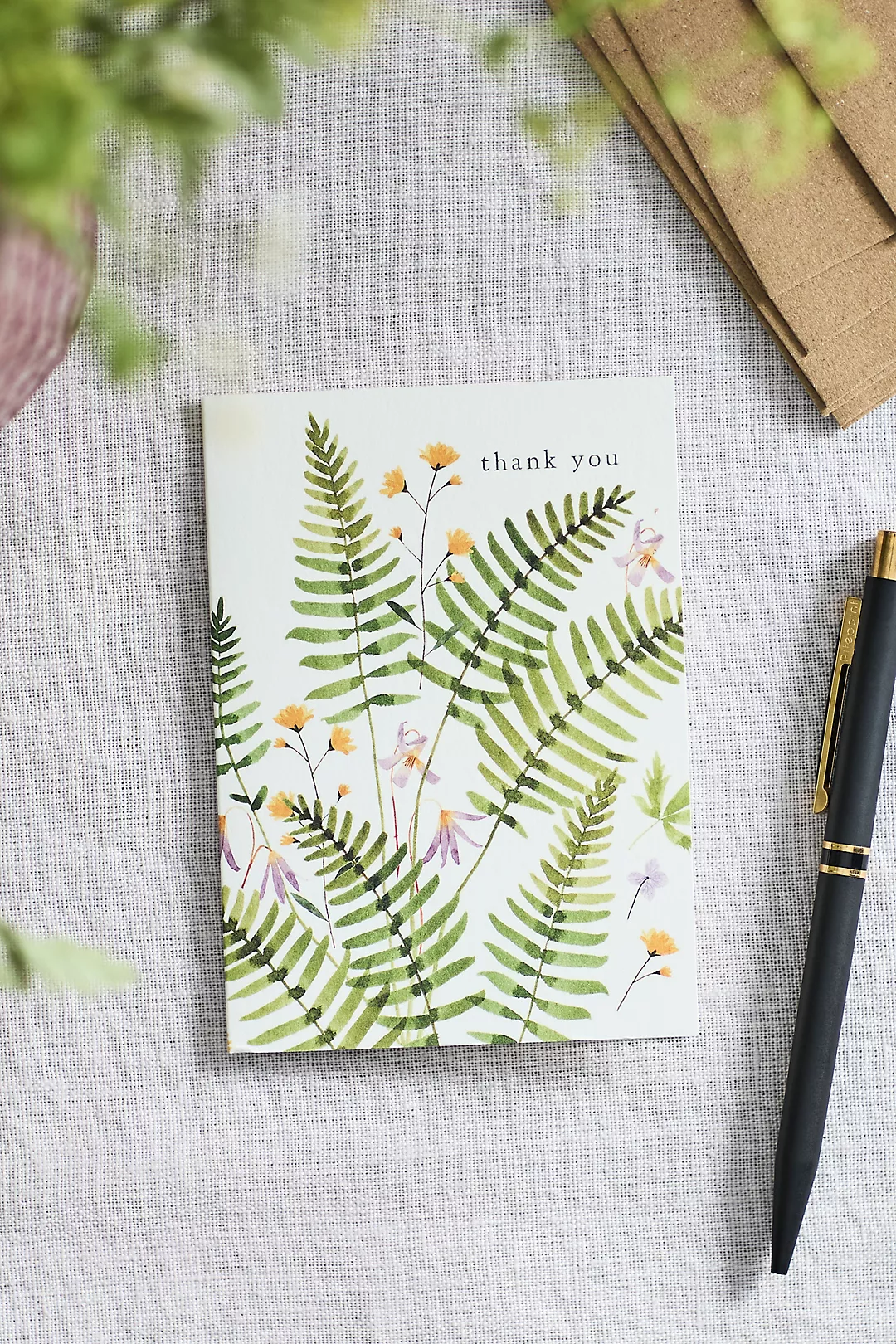 May We Fly Fern Thank You Cards, Set of 24