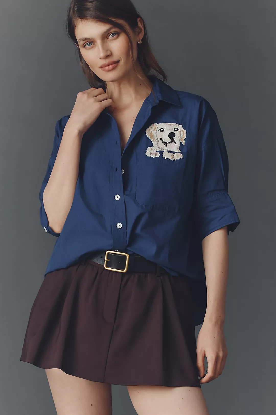 Maeve Mabel Pocket Buttondown Shirt