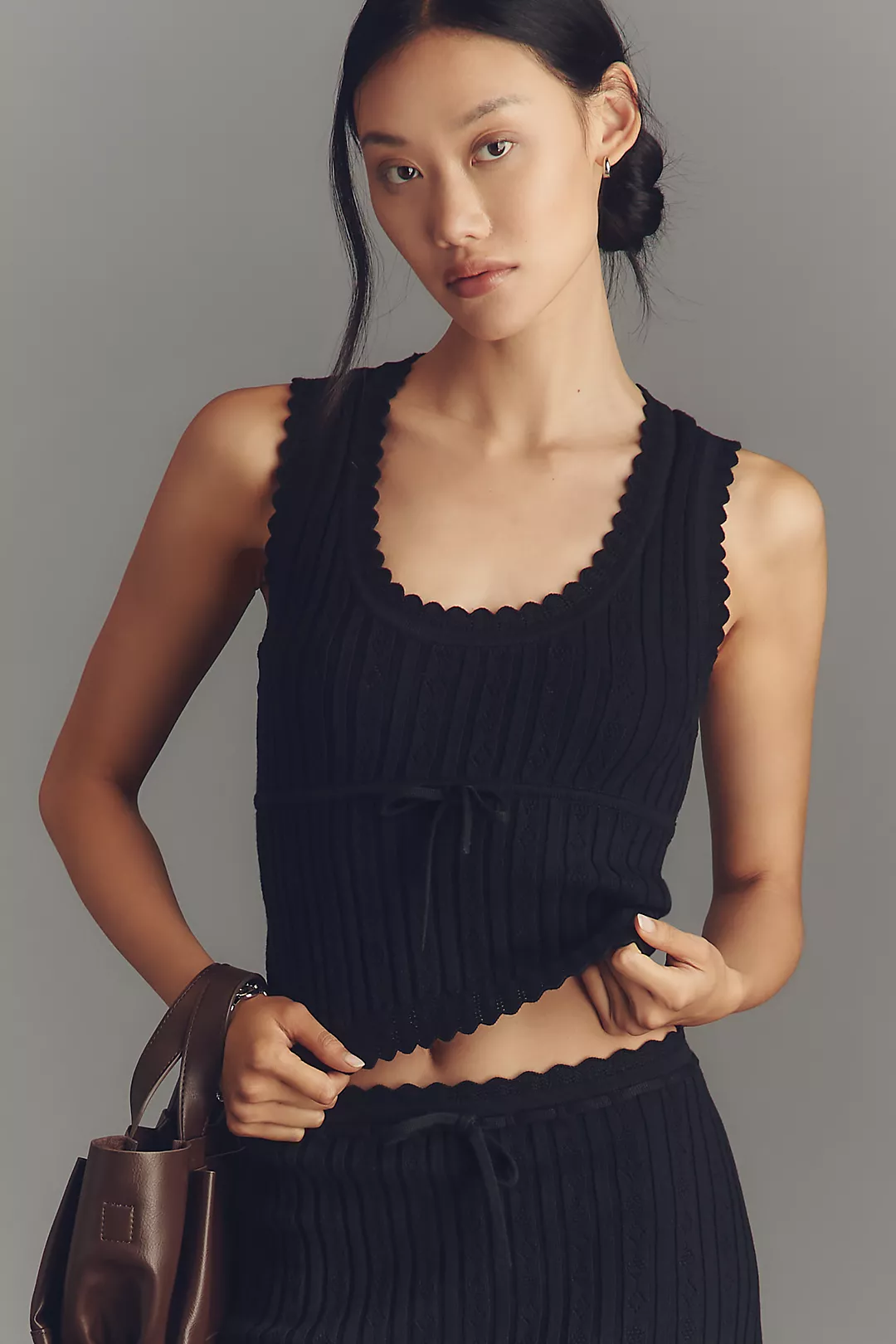 Reformation Erin Cotton Sweater Tank & Skirt Set