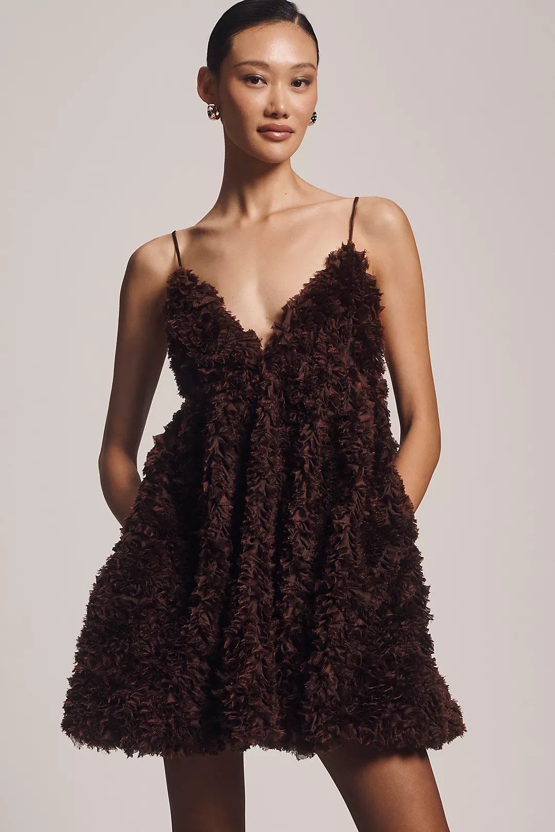 Jacquie The Label Ada Textured Mini Dress