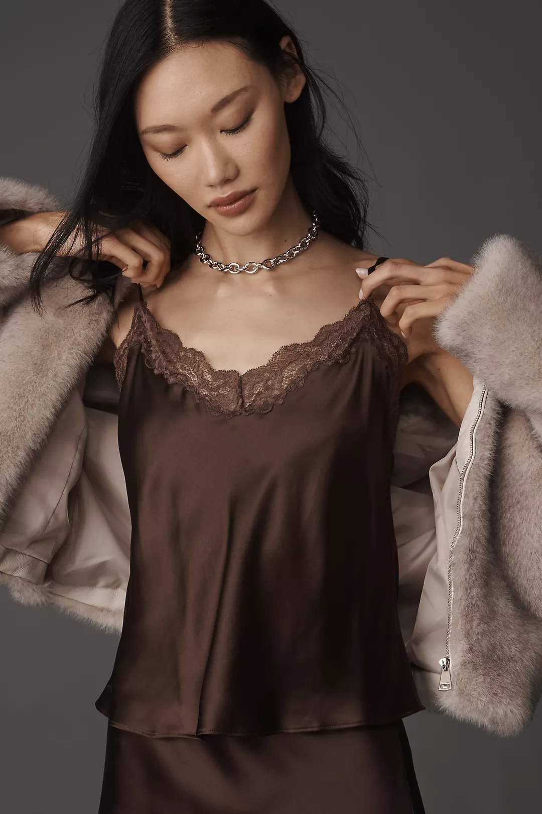 Reformation Teddy Silk Tank Top