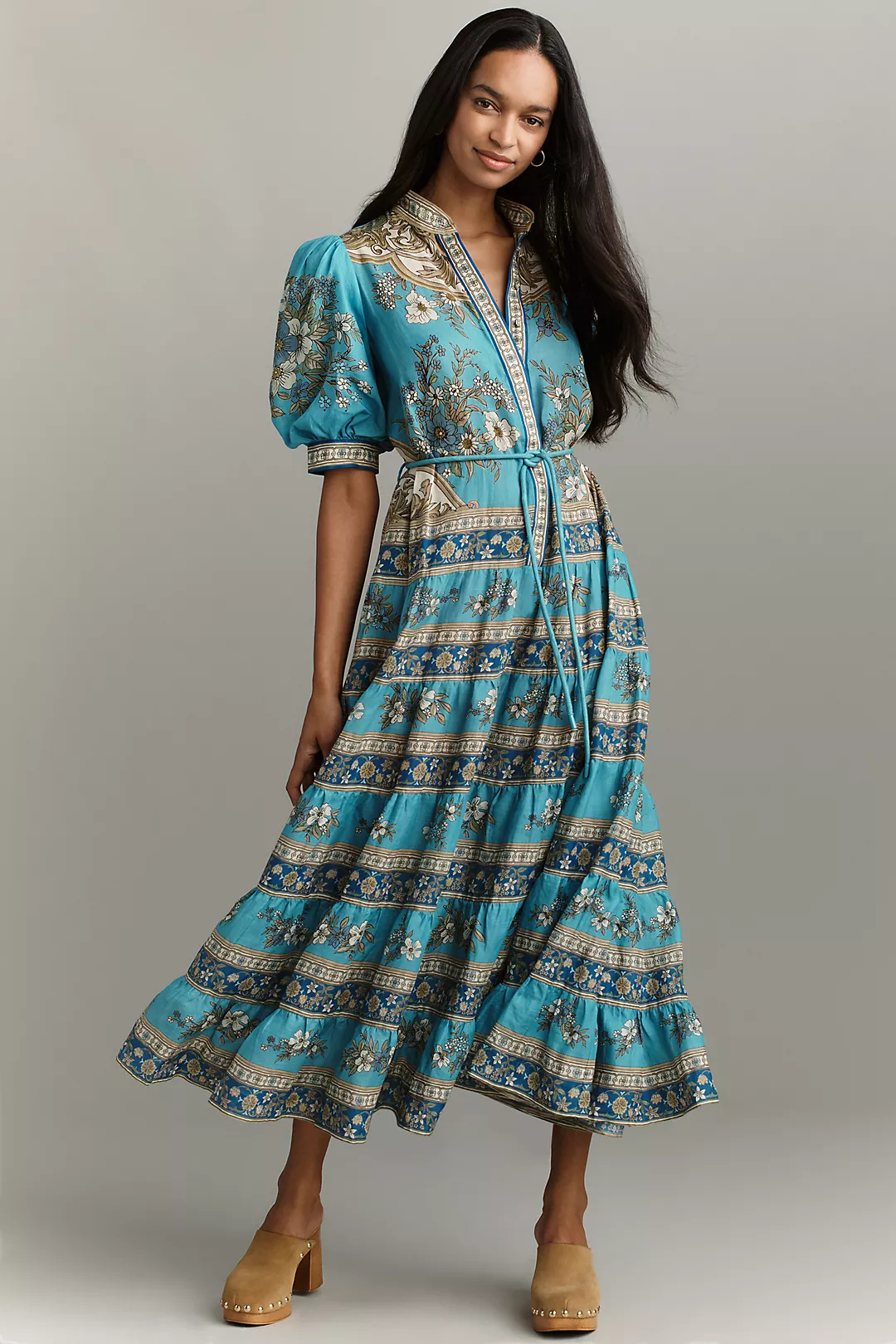 ALÉMAIS Cassie Tiered Midi Dress