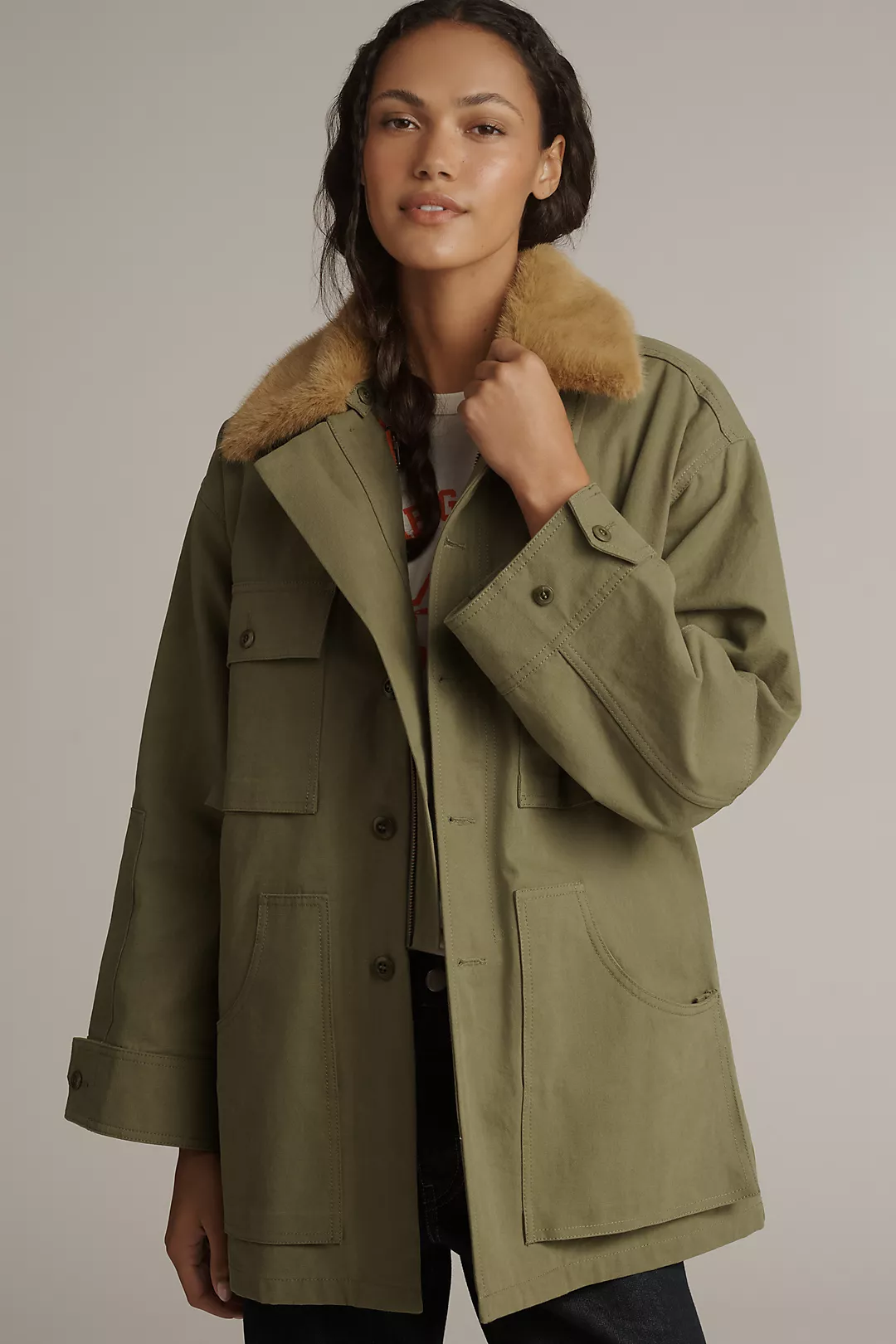 THE GREAT. Quilted Liner Parka Jacket