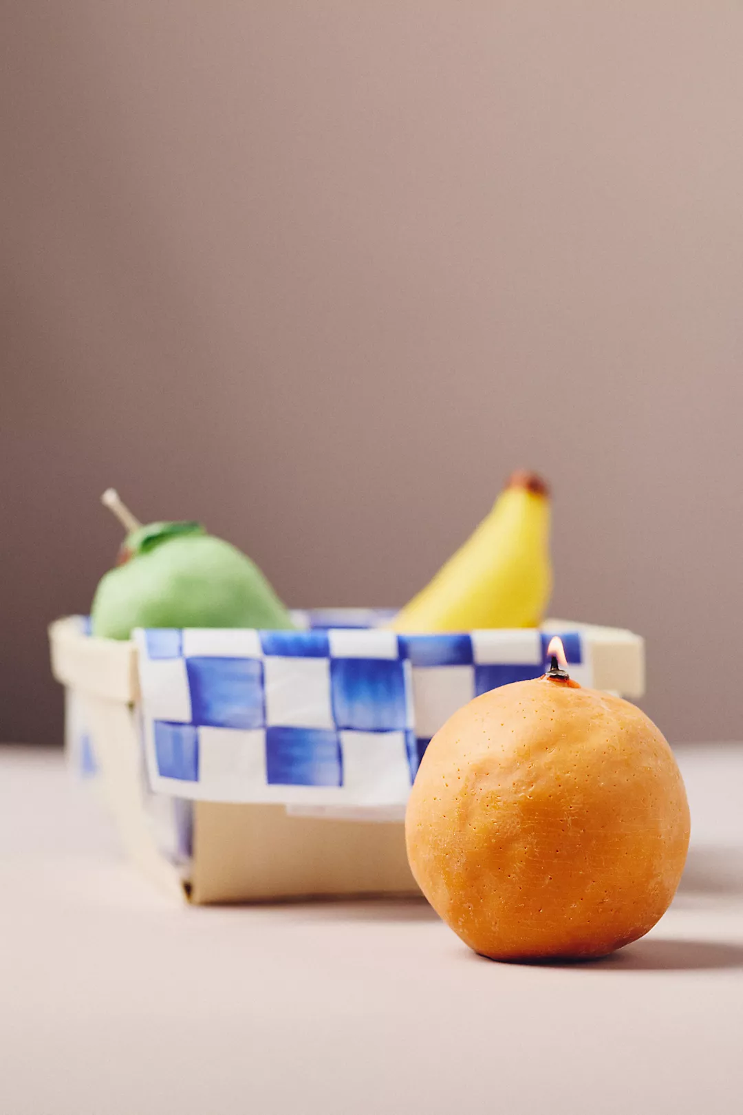 Davie Ocho Candle Co. Fruit Basket Decorative Shaped Wax Candle Set