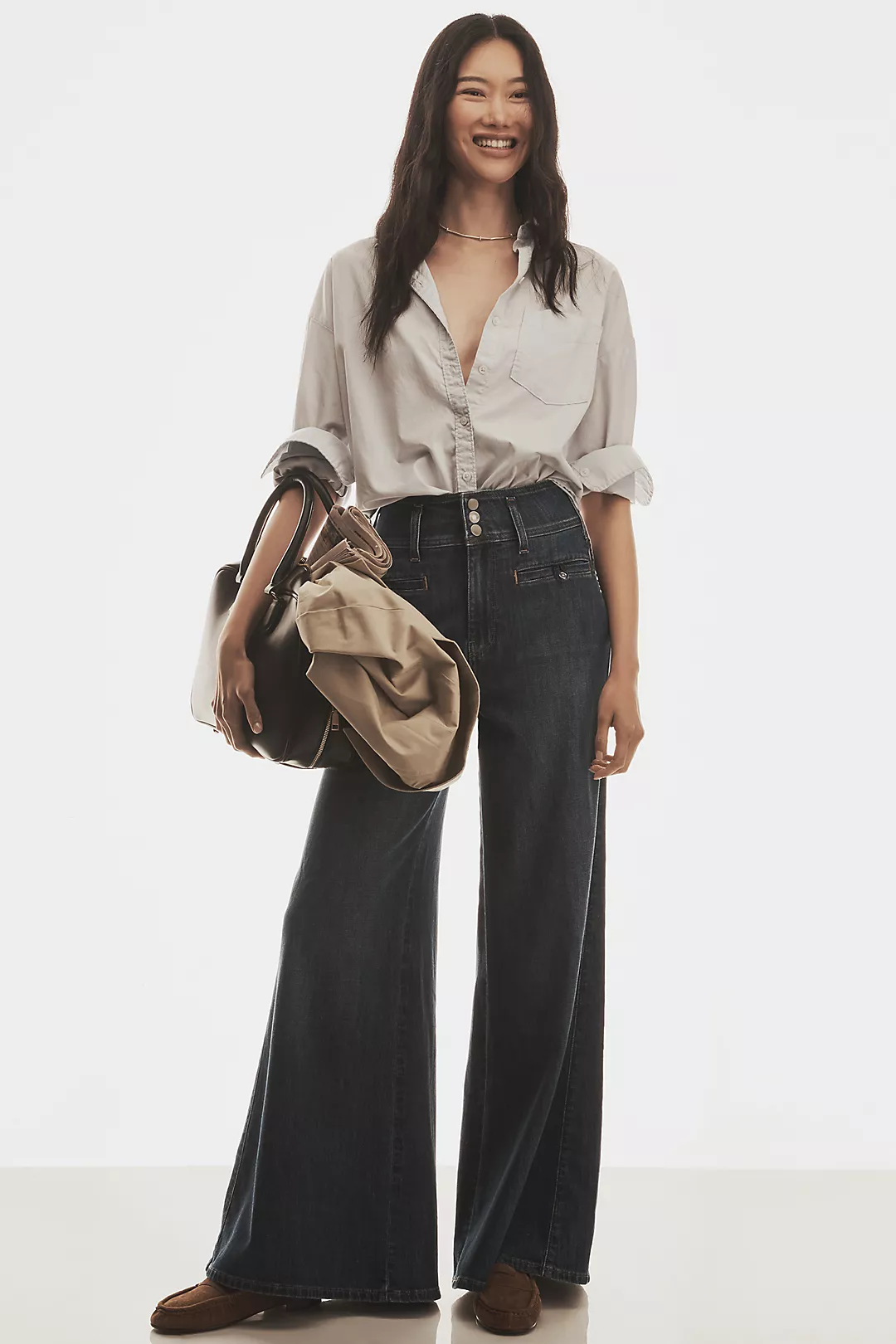 Pilcro High-Rise Wide-Leg Trouser Jeans