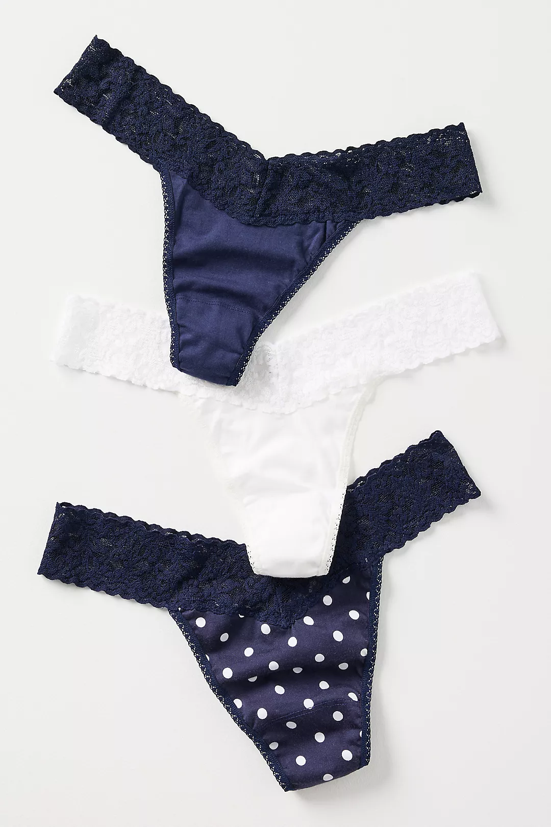 Hanky Panky Supima® Cotton Original Rise Thongs, Set of 3