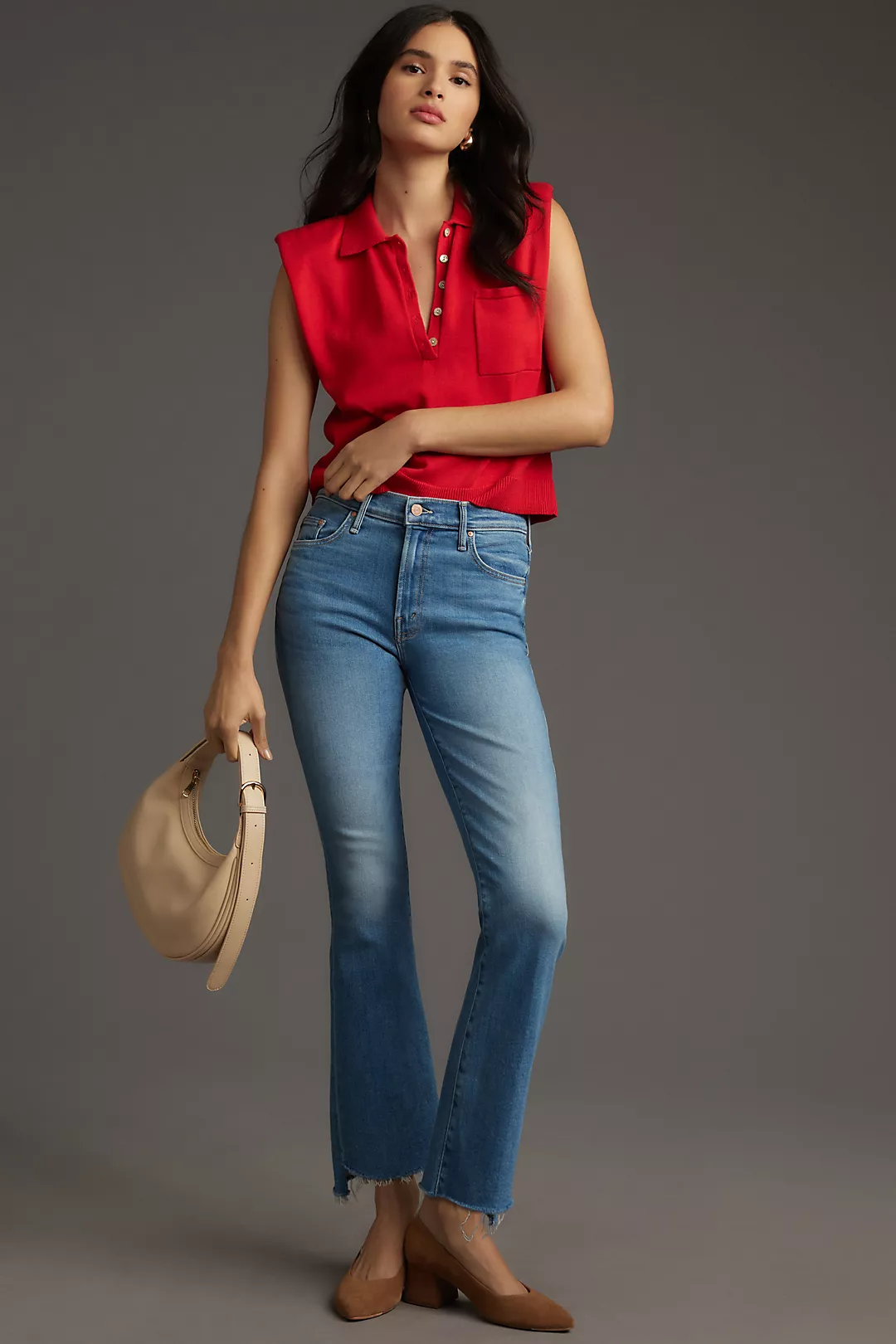 MOTHER The Insider Crop Step Fray Jeans