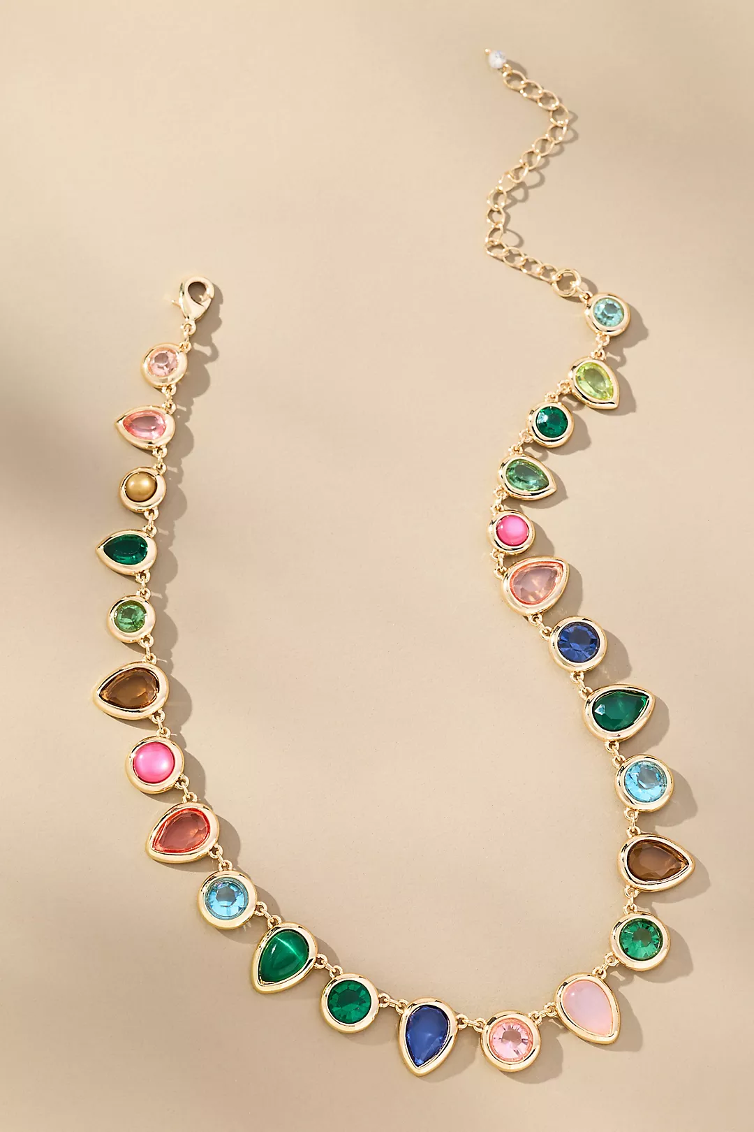 Colorful Enamel Gem Necklace