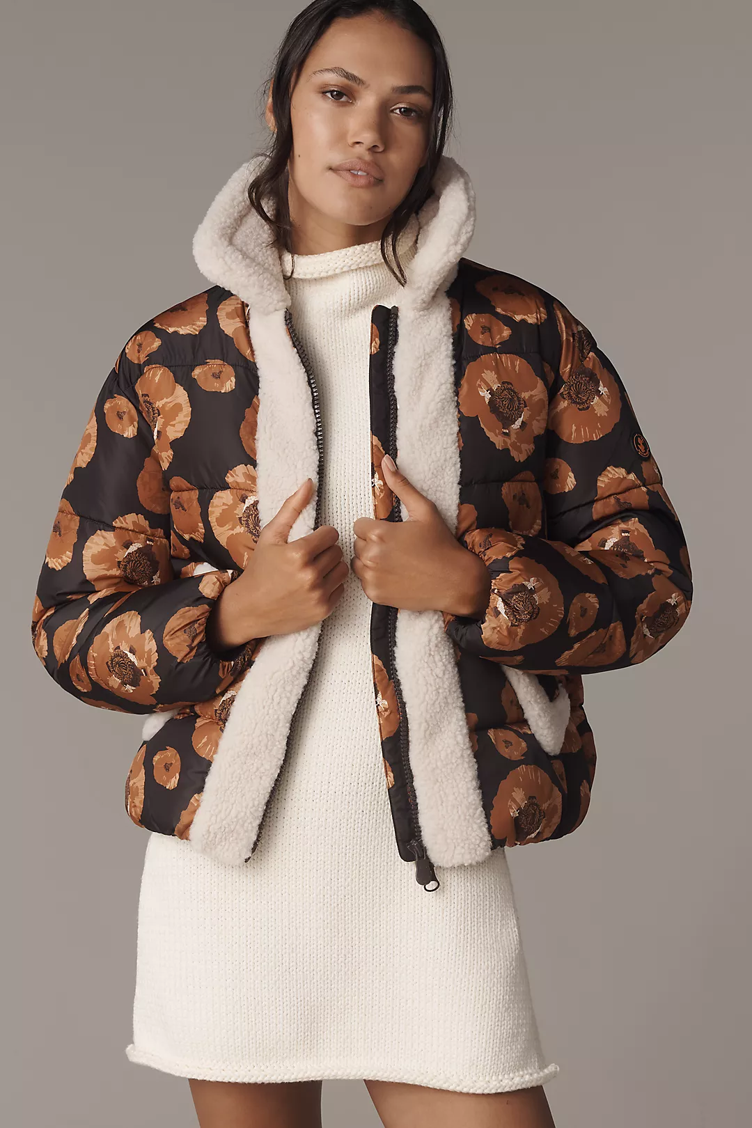 Save The Duck Faux-Shearling Puffer Jacket