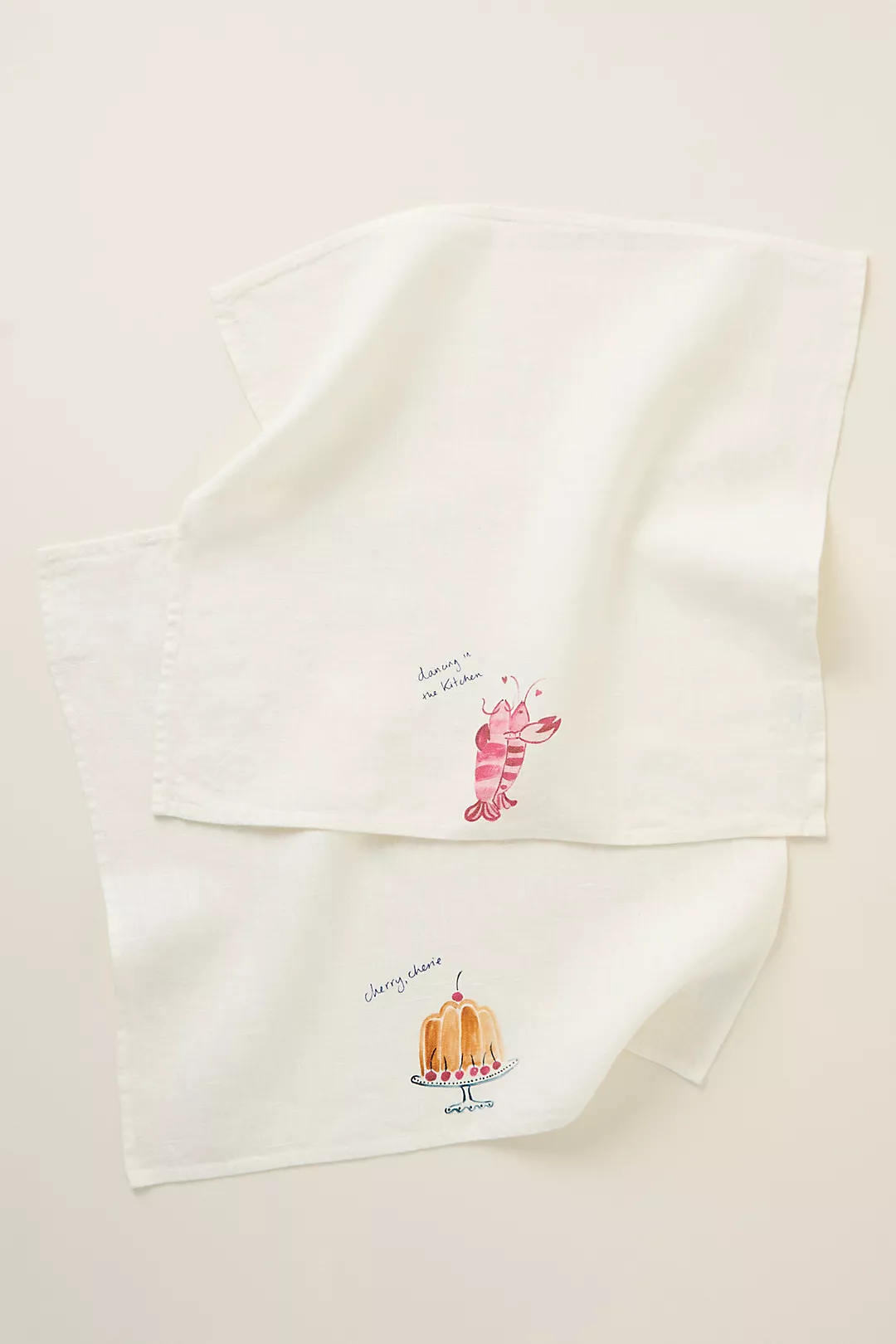 Dinette Lobster Linen Napkins, Set of 2