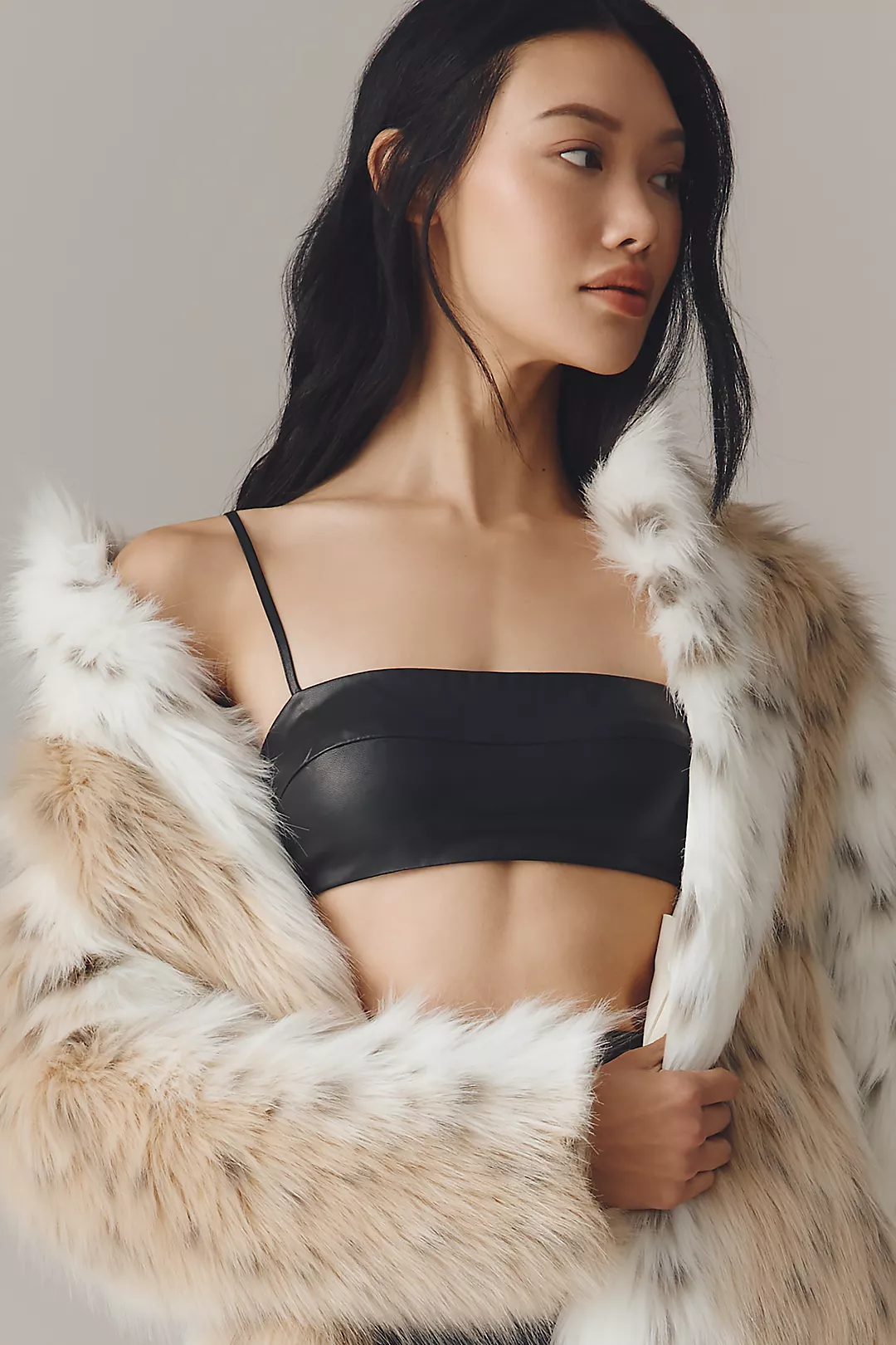 NIA Faux-Leather Nyx Bustier Top