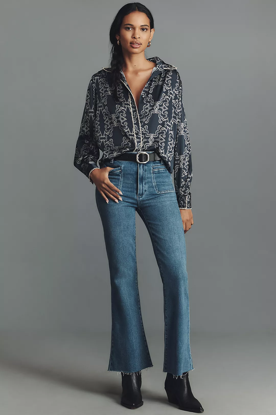 PAIGE Marlow Skimmer Mid-Rise Flare Jeans