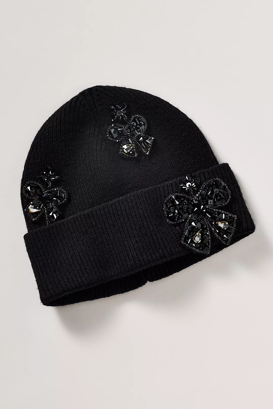 By Anthropologie Embellished Bow Charm Beanie