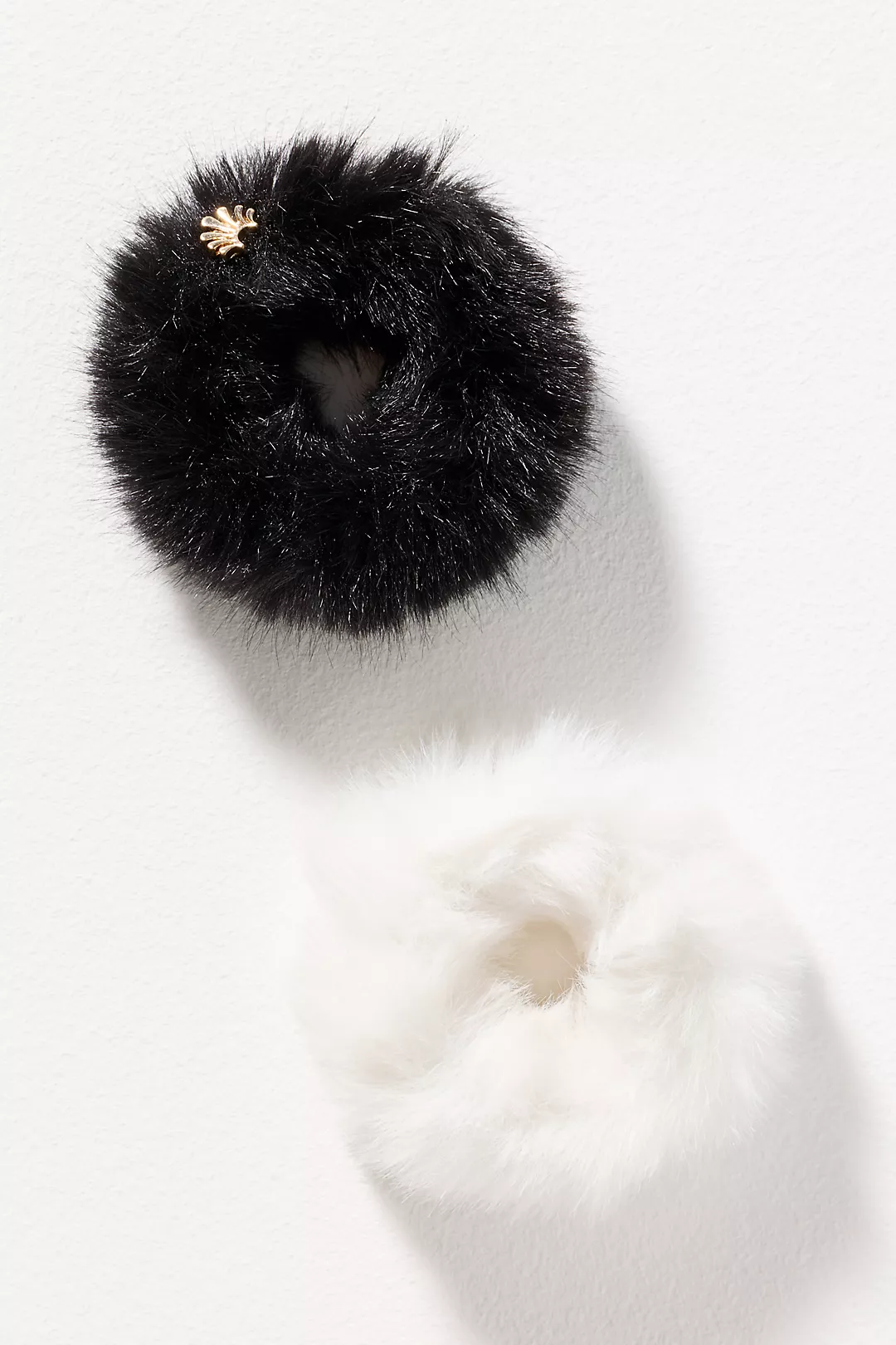 Lele Sadoughi Aspen Faux-Fur Scrunchies, Set of 2