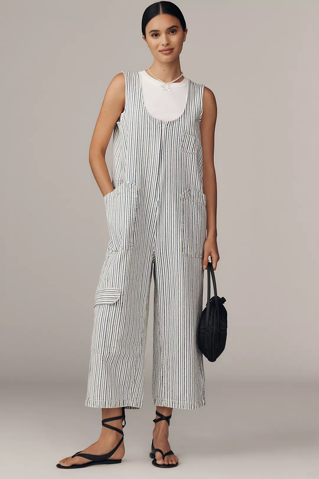 Pilcro Zip-Up Utility Jumpsuit