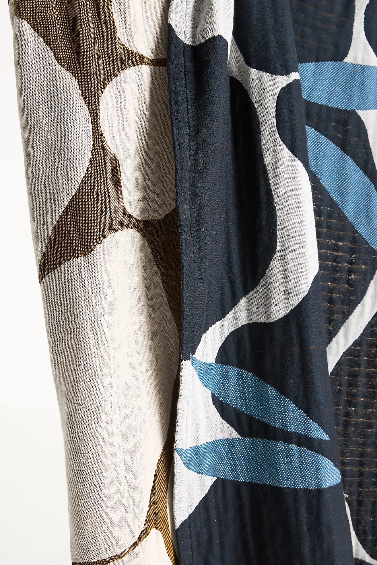 McKenzie Parrott Floral Threads Cotton Jacquard Throw Blanket