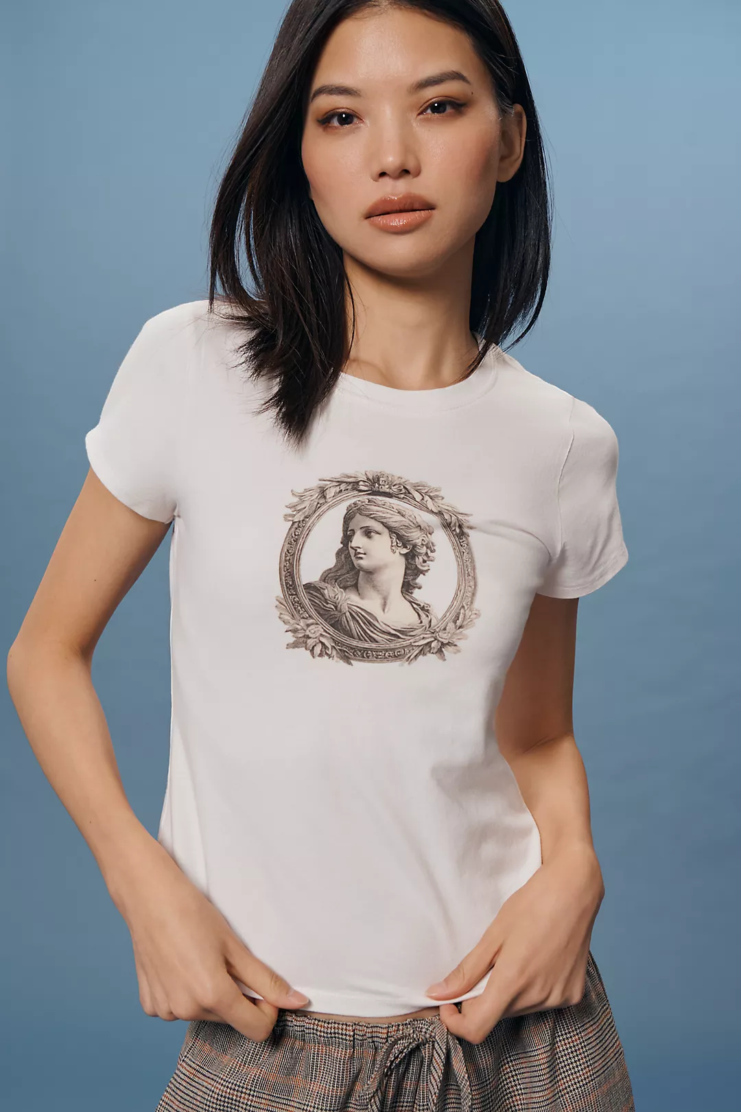 Maeve Classic Fitted Cotton Blend Tee