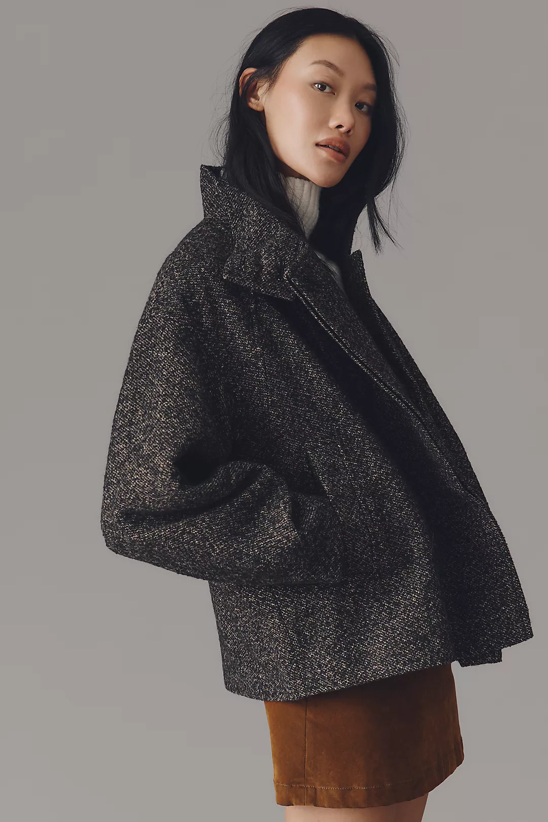 By Anthropologie Bouclé Wool Blend Jacket