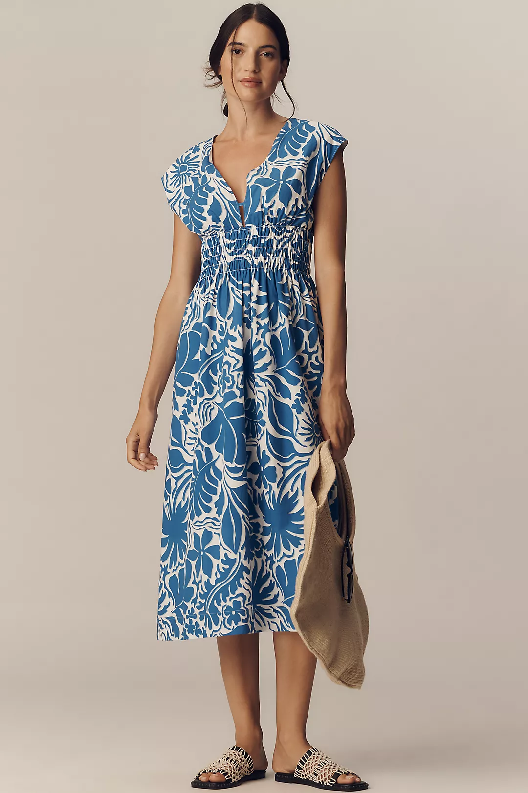 Rails Roxanne Sleeveless V-Neck Midi Dress