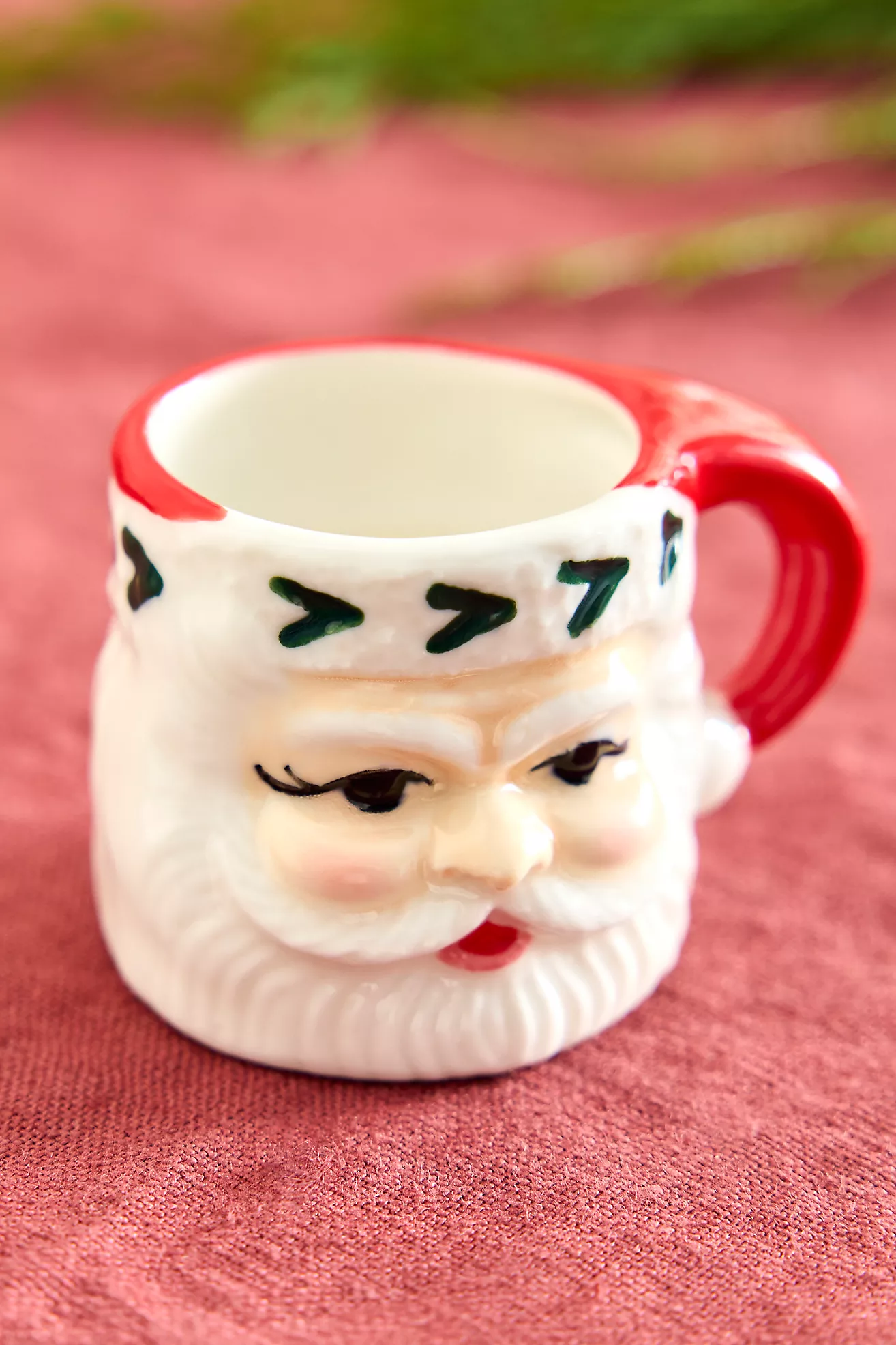 Ceramic Santa Espresso Cups, Set of 2