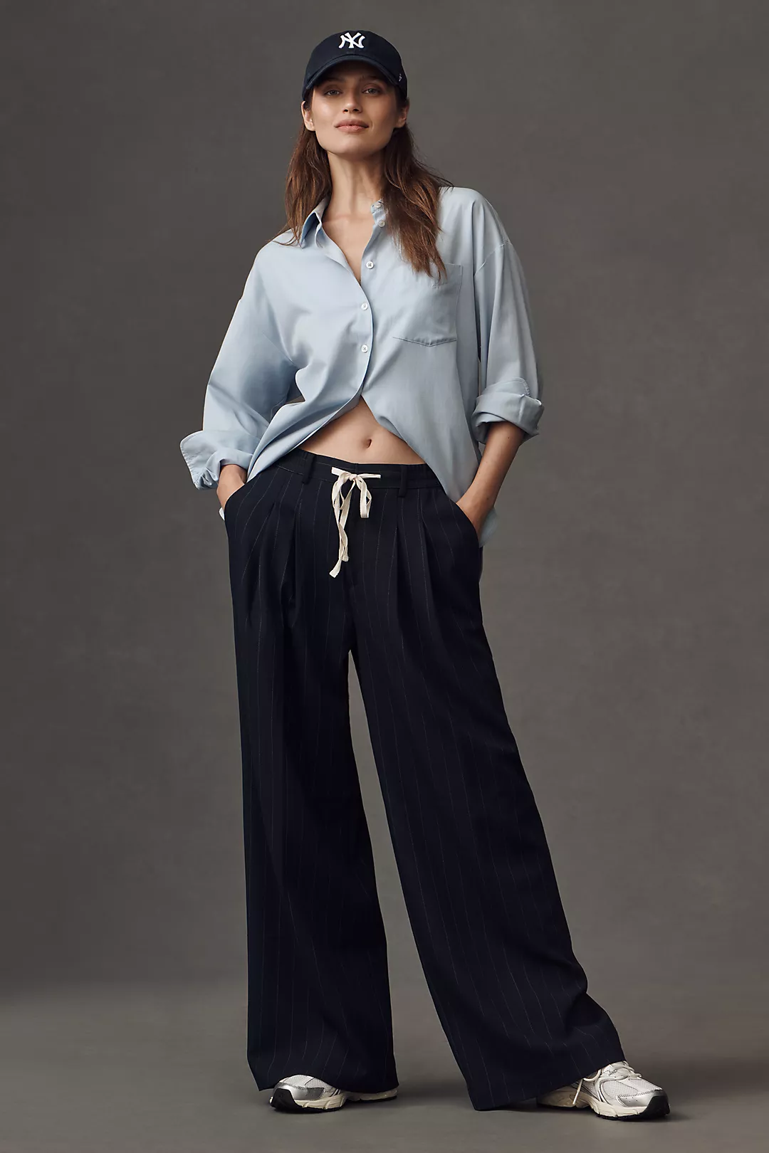 The Avery Pleated Trousers by Maeve: Tie-Front Edition