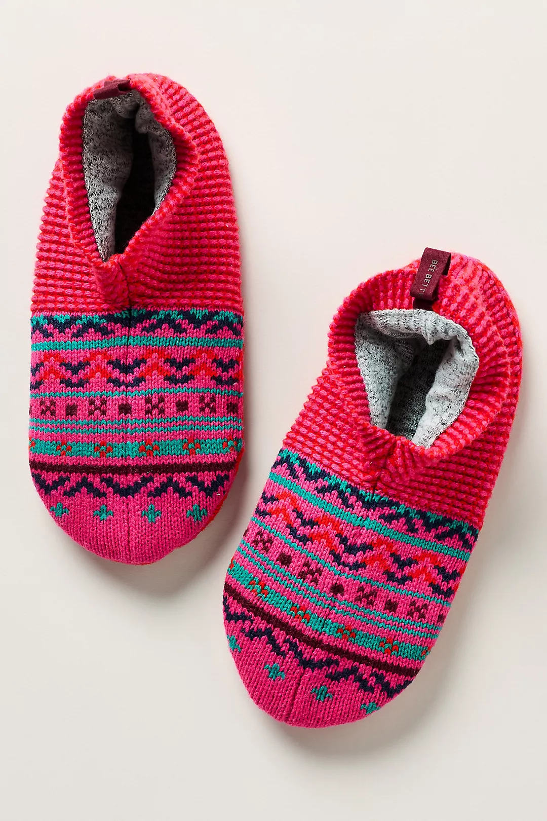 Bombas Retro Fair Isle Gripper Slippers