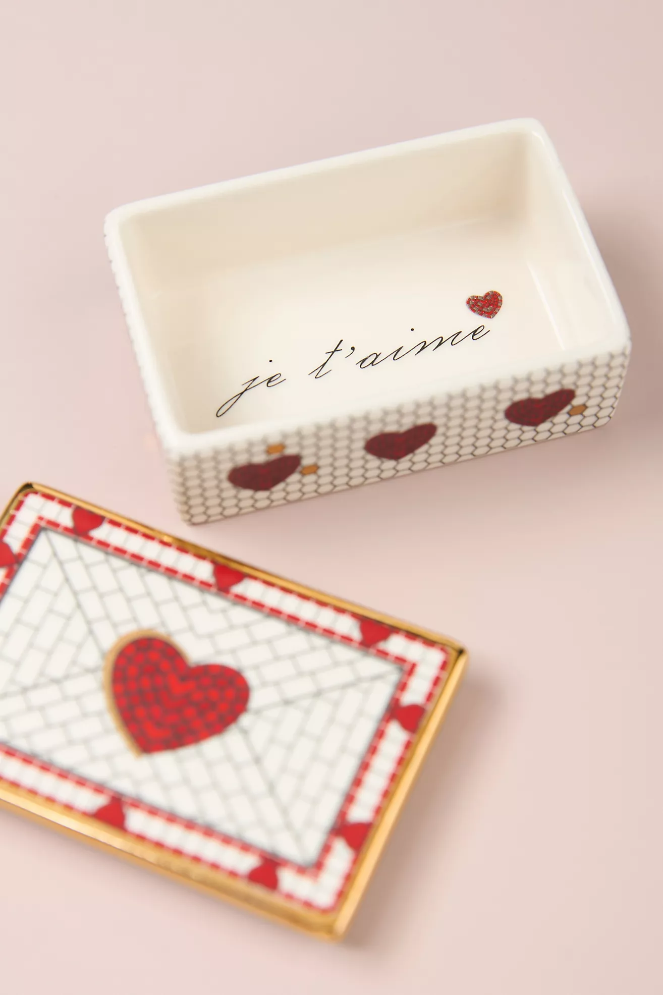 The Bistro Tile Stoneware Trinket Box: Valentine's Edition