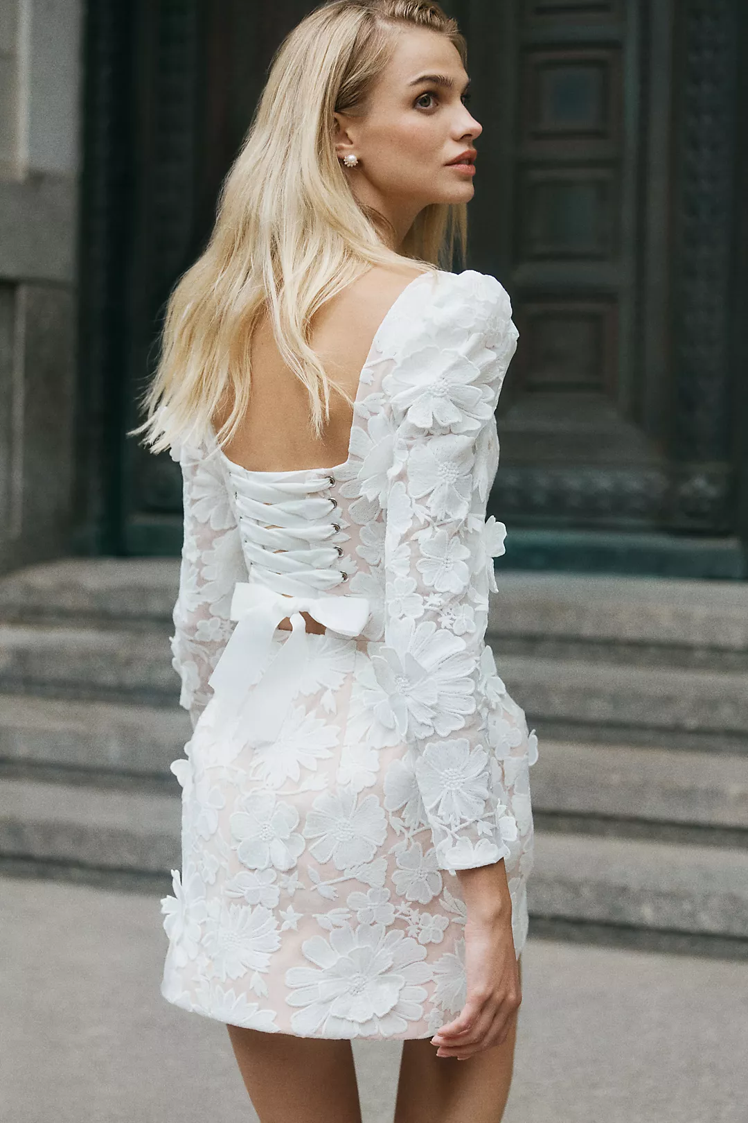 Helsi Ellen Long-Sleeve 3D Floral Mini Dress