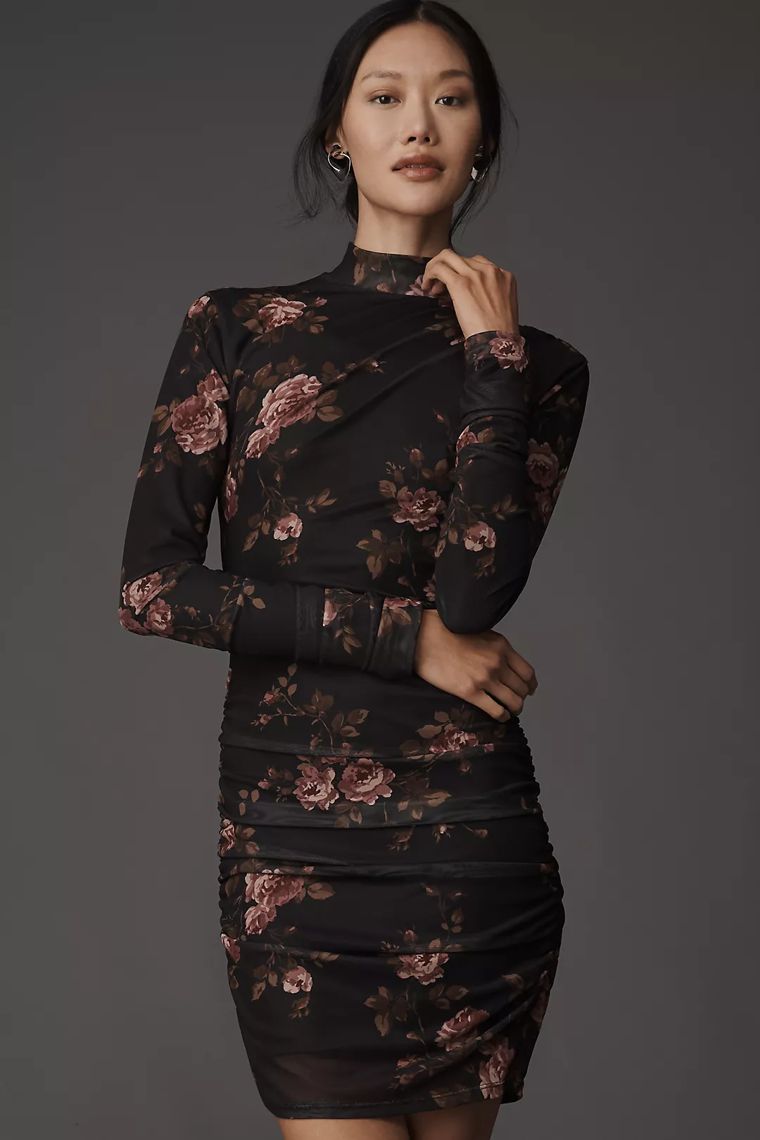 Reformation Emerson Long-Sleeve Knit Mini Dress