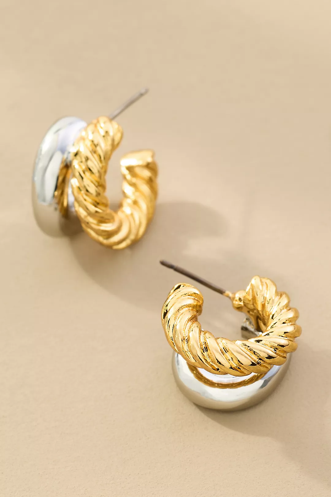 Textured Double-Hoop Earrings