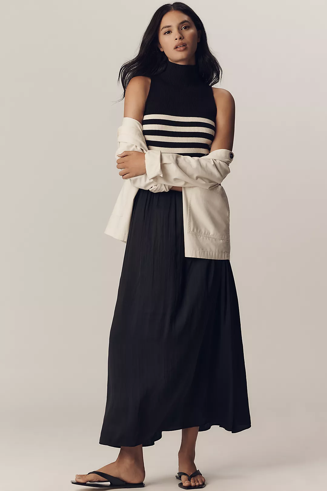 The Thea Sleeveless Twofer Maxi Dress