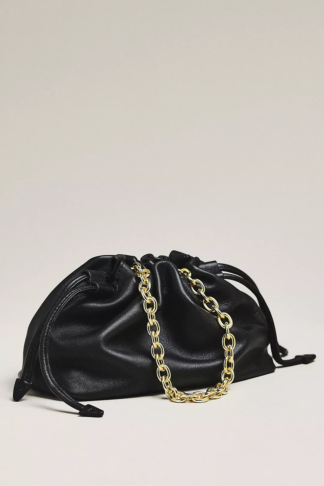 Studio Amelia Alexandra Leather Petite Drawstring Clutch