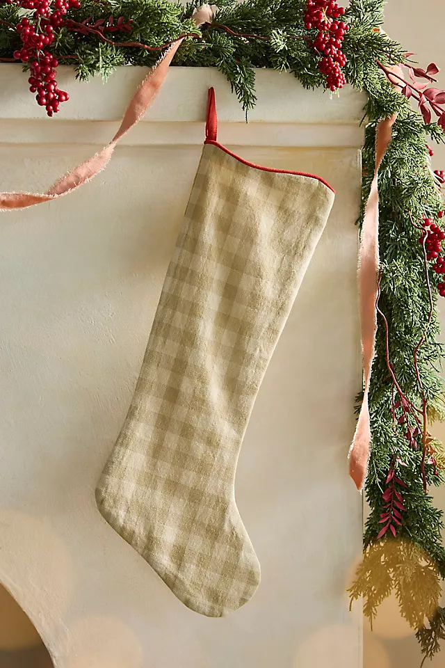 Gingham Cotton Stocking