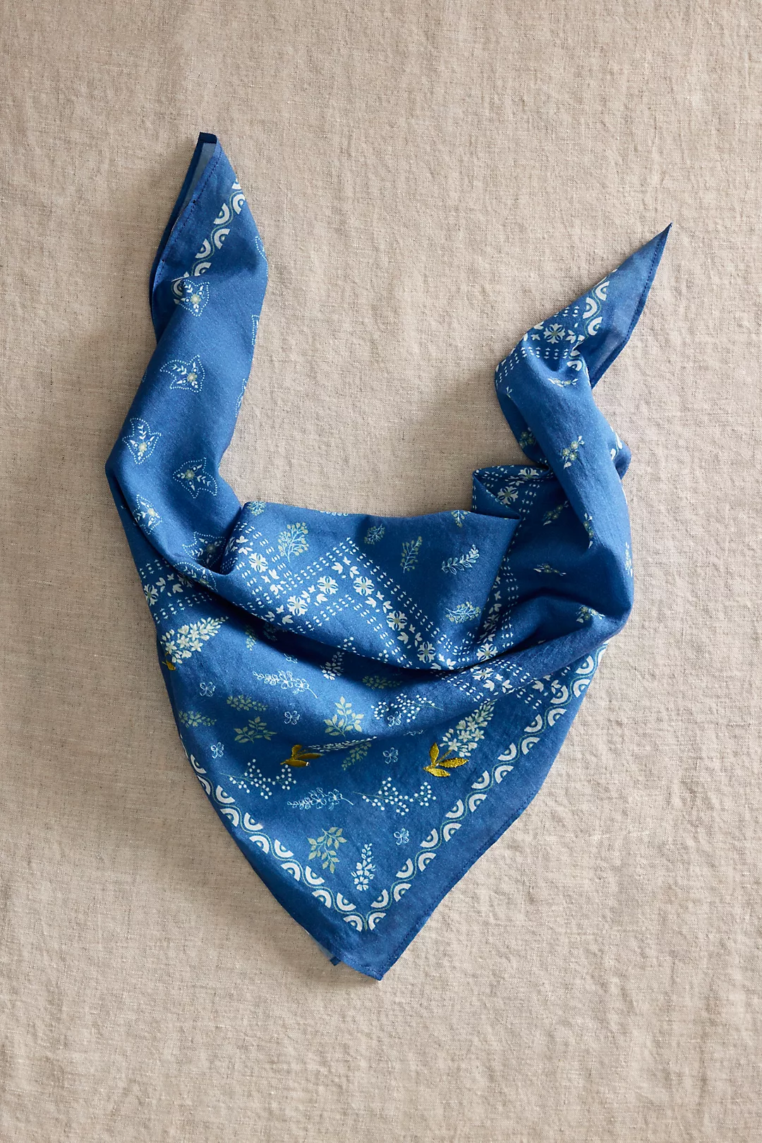 Embroidered Paisley Bandana