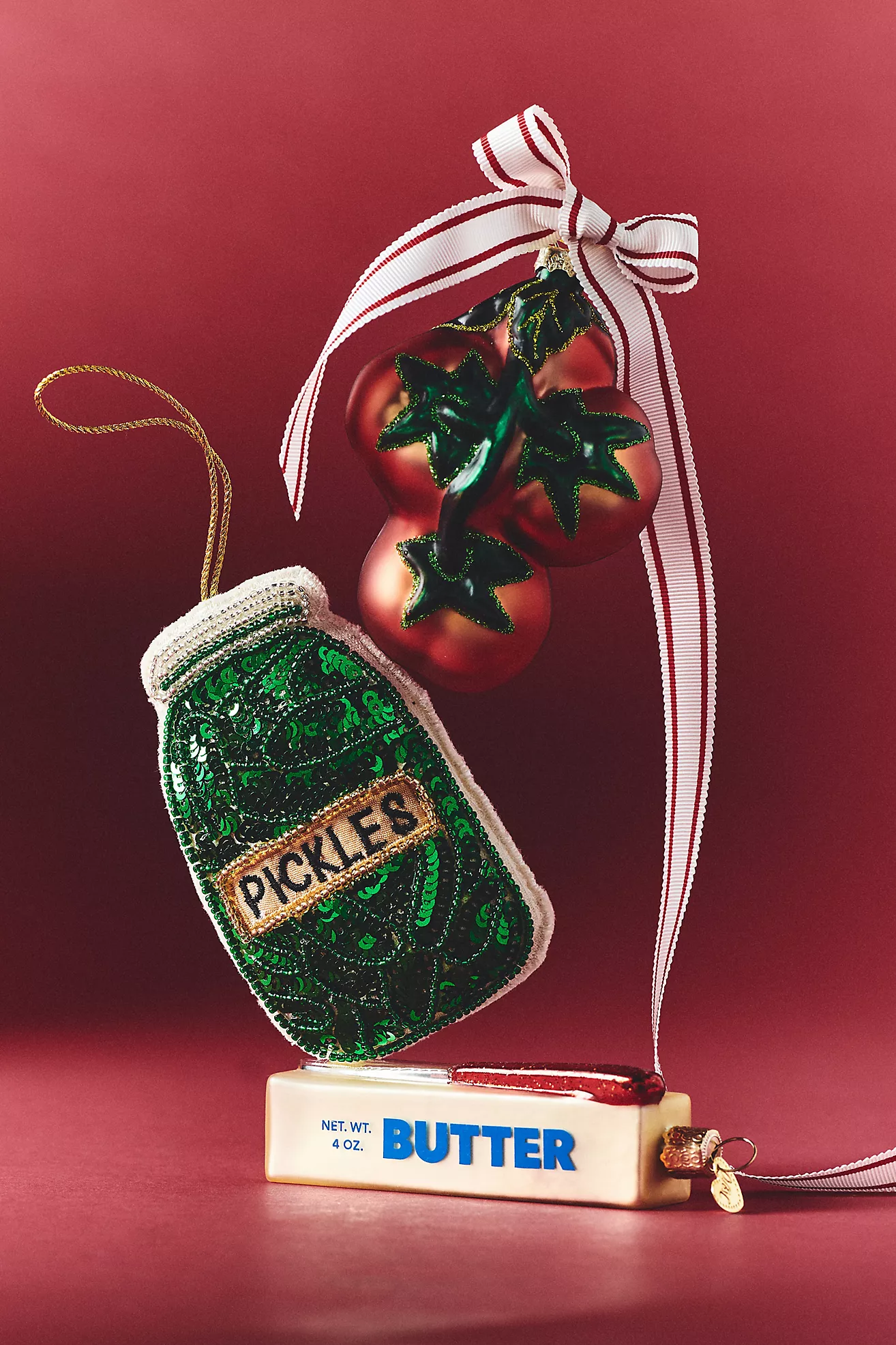 Butter Stick Glass Ornament