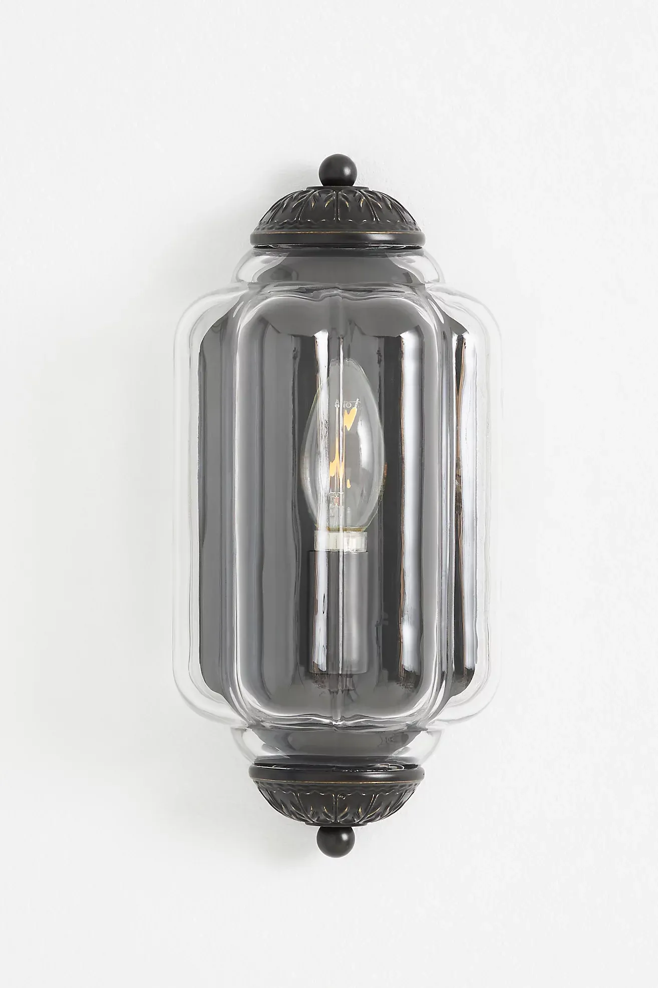 The Eloise Scallop Milk Glass Flush Sconce Wall Light