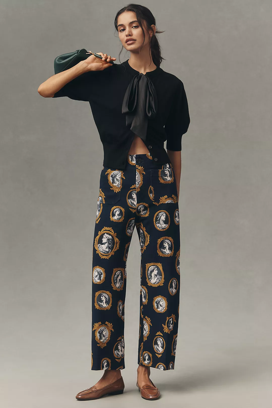 The Colette Ponte Crop Wide-Leg Pants by Maeve